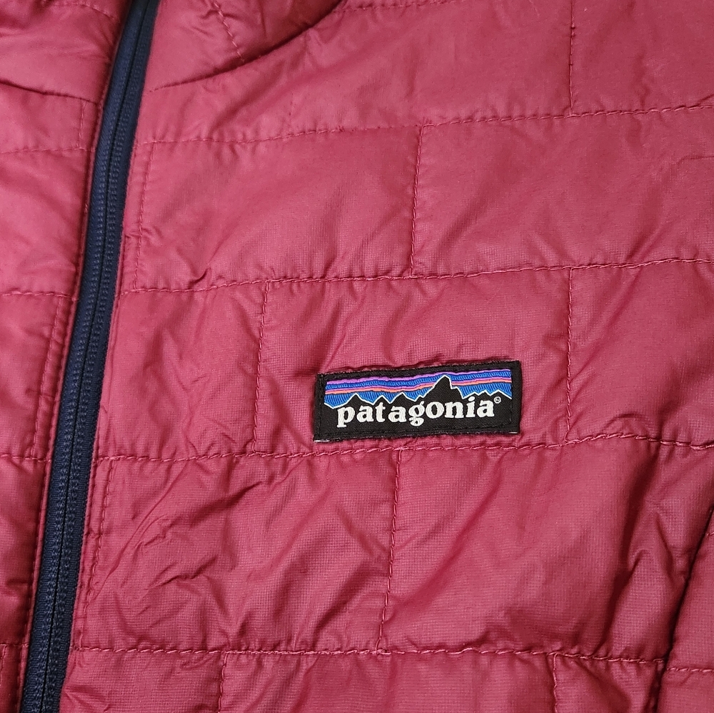 Patagonia Women's Nano Puff Lightweight Outdoor Puffer Jacket Burgundy Wine Sml - Picture 5 of 9